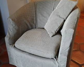 Chair-Custom Upholstered w Ottoman