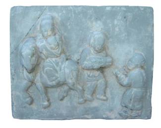 Temple Tile, CIRCA early 1900’s,  approx. 7”H x 9”W x 1¼”D,  STO-06B