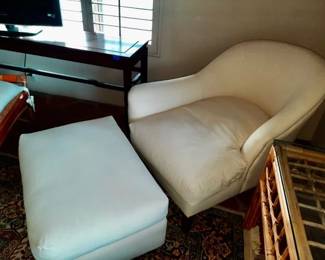 Chair_Custom Upholstered Chair w Ottoman