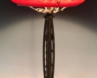 Rare Bat lamp by Delatte