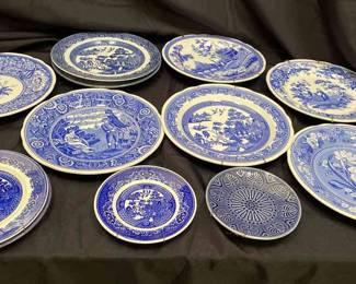 cynthia foster blue plate set