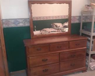 7 drawer dresser with attached mirror. 32 x 54 x x 18