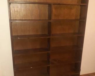 Wooden bookcase. 72 x 48 x 7.5. Bring help..it's located in basement