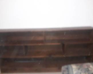 Wooden bookcase. 41 x 86 x 11. Bring Help. It's located in basement