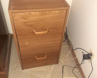 2 Drawer filing cabinet. 25 x 15 x 18