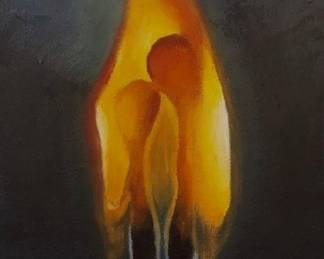 "Eternal Flame" original oil on artist's canvas