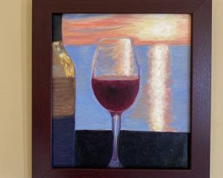 Make Mine Red...original oil on canvas 12"x10" framed