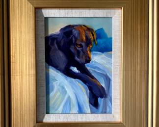 Original oil in gallery /msueum frame "Best Friend"