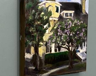Timeless Home Nestled in Savannah original oil on 2"thick wrapped canvas 10 x8 x 2"