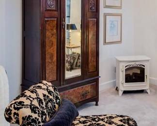 Antique beveled Mirror Armoire