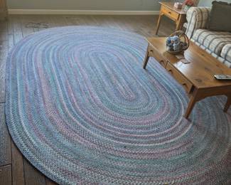 Large oval braided rug