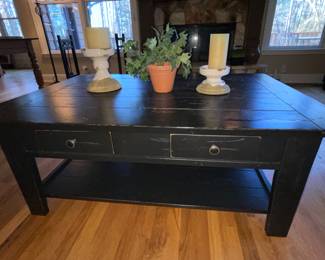 very nice black painted coffee table