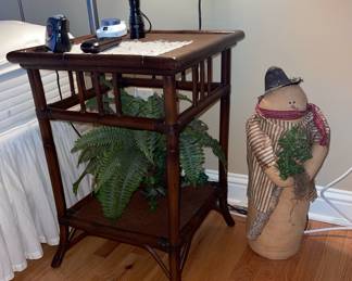 bamboo side tables (x2)