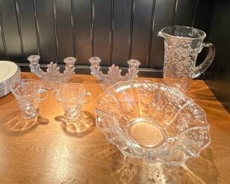 Fostoria "Navarre" etched glass crystal