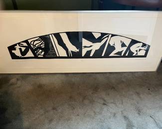 $3000 for the pair.  Michael Spafford    Spafford "12 Labors of Hercules, (1-6) 5/10   Framed size 23"h x 52.5"w.  second piece in the next photo