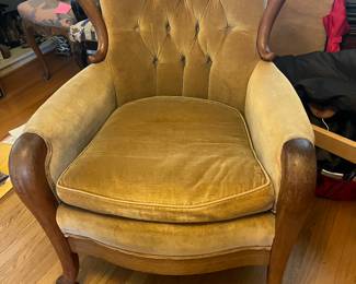 $190. Lion's foot upholstered chair 27"w x 28"d x 35"h.