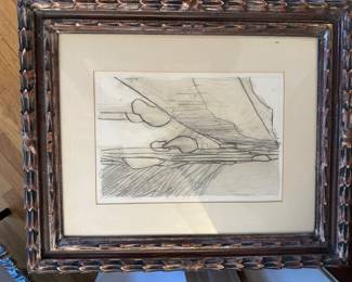 $280. Ornately framed etching by Robert (Bob) Buchanan.