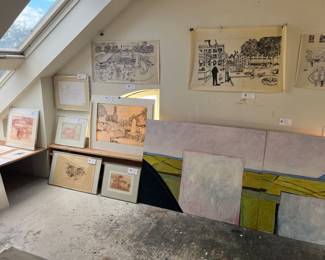 Original art for sale during in person shopping Friday and Saturday