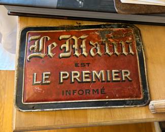$120.  French shop newspaper sign