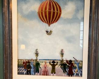 $480.  painted on glass antique art.