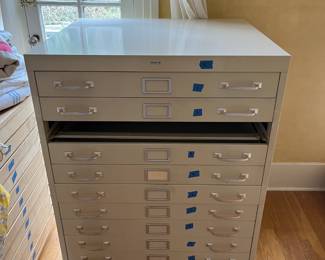 $400 each.  Two metal flat file cabinets for sale - drawer is not missing, just had been taken out for photo.  30"w x 27"d x 40.5"h.