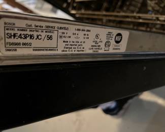 serial and model number information