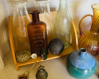 Vintage and antique glass bottles