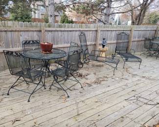 Lots of outdoor furniture