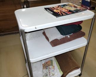 Vintage 3 tier metal cart