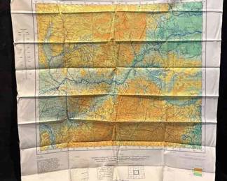 AAF Cloth Map Harbin China Spassk USSR