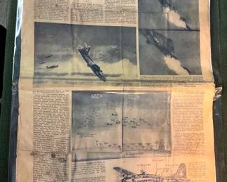 German Wartime NewspaperBattle In The Clouds