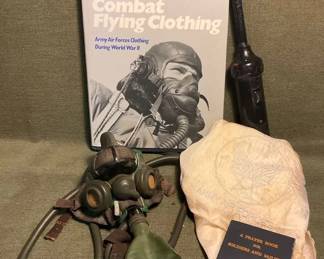 AAF Pilots Silk Scarf, Gas Mask.SMC LampFlashlight More