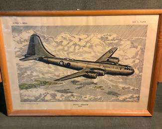 Wooden Tray With Boeing B29 Superfortress Print