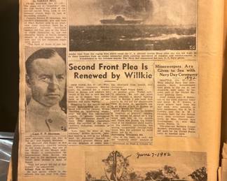 WW2 Scrapbook With Seattle Newspaper 1940s War Clippings