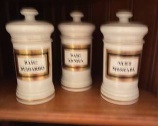 Antique apothecary jars