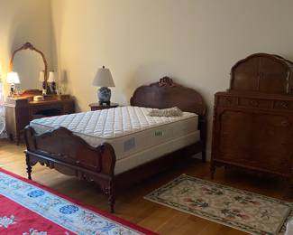 Antique walnut bedroom suite
