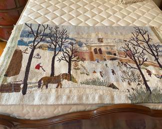 Woven scenic rug