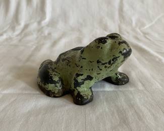 Antique cast iron frog doorstop