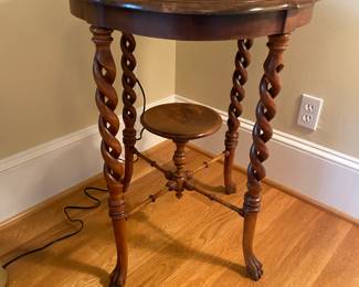 Antique table - barley twist legs