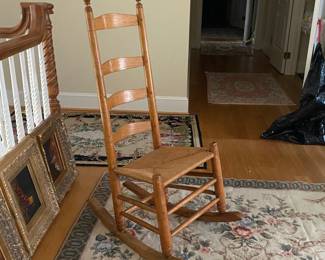 Vintage rush seat rocker