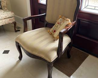 Upholstered French style armchair