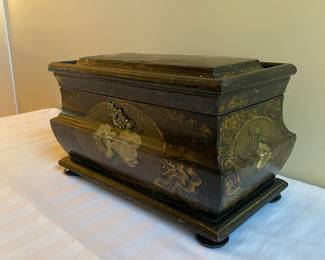 Antique hand painted box