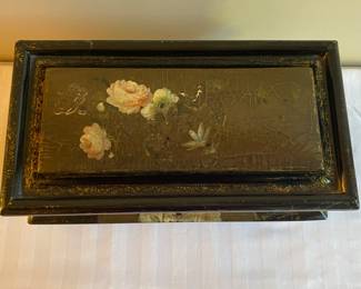 Antique hand painted box
