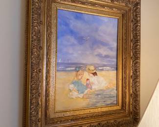 Beach scene painting