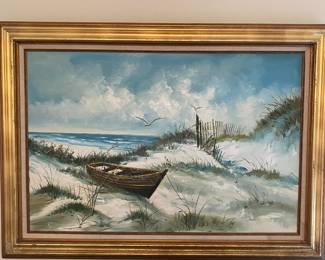 Original painting - boat in dunres