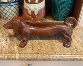 Cast iron Dachschund boot scrape