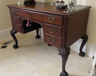Vintage mahogany Chippendale style desk