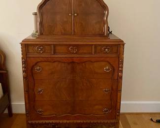 Antique walnut chest