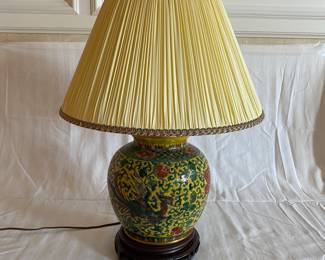 Colorful ginger jar lamp - custom shade