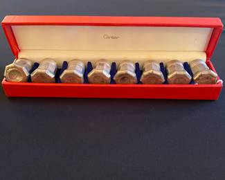 Cartier sterling silver salt & pepper shakers